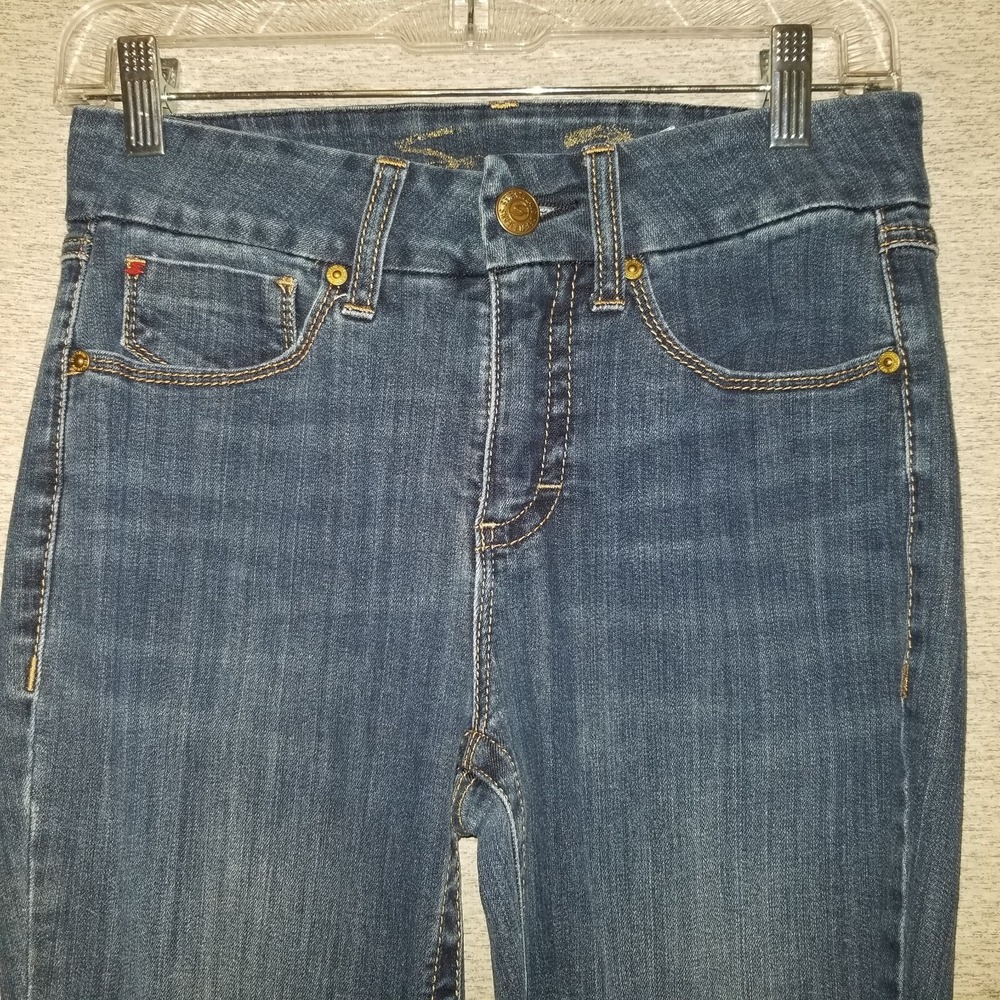 Seven 7 Jeans‎ Womens Size 4 Tummyless Dark Wash Skinny Comfort Mid Rise 28x38.5